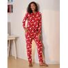 imageEkouaer Womens Pajamas Set Long Sleeve Loungewear Soft Lounge Set Joggers with PocketsRed Christmas