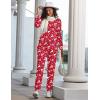 imageEkouaer Womens Pajamas Set Long Sleeve Loungewear Soft Lounge Set Joggers with PocketsRed Christmas