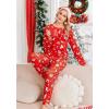 imageEkouaer Womens Pajamas Sets Long Sleeve Soft Sleepwear 2 Piece Velvet Pjs Lounge Sets with PocketsChristmas Red Snowman