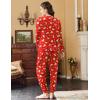 imageEkouaer Womens Pajamas Sets Long Sleeve Soft Sleepwear 2 Piece Velvet Pjs Lounge Sets with PocketsChristmas Red Snowman