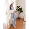 imageEkouaer 2 Pack Women Pajama Long Sleeve Sleepwear Soft Loungewear Pjs Sets with Pockets SXXLPink StripedCat