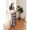 imageEkouaer 2 Pack Women Pajama Long Sleeve Sleepwear Soft Loungewear Pjs Sets with Pockets SXXLRed PlaidGrey Plaid