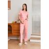 imageEkouaer 2 Pack Womens Pajama Sets Short Sleeve with Long Pant Pjs Sleepwear Loungewear with Pockets SXXLPink StripeGrey Stars