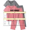 imageEkouaer 2 Pack Womens Pajama Sets Short Sleeve with Long Pant Pjs Sleepwear Loungewear with Pockets SXXLPinkGrey