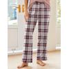 imageEkouaer Pajama Sets For Women 2 Piece Short Sleeve Pj Sets With Long Printed Pants Sleepwear Casual Loose Lounge SetsPink Plaid