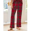 imageEkouaer Pajama Sets For Women 2 Piece Short Sleeve Pj Sets With Long Printed Pants Sleepwear Casual Loose Lounge SetsRedgreen Plaid