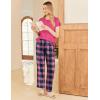 imageEkouaer Womens Pajamas 2 Piece Pajama Sets Soft Short Sleeve Sleepwear Ladies Lounge SetsBlackpink Plaid
