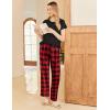 imageEkouaer Womens Pajamas 2 Piece Pajama Sets Soft Short Sleeve Sleepwear Ladies Lounge SetsBlackred Plaid