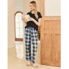 imageEkouaer Womens Pajamas 2 Piece Pajama Sets Soft Short Sleeve Sleepwear Ladies Lounge SetsBlackwhite Plaid