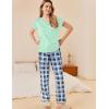 imageEkouaer Womens Pajamas 2 Piece Pajama Sets Soft Short Sleeve Sleepwear Ladies Lounge SetsBluegreen Plaid