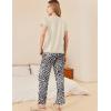 imageEkouaer Womens Pajamas 2 Piece Pajama Sets Soft Short Sleeve Sleepwear Ladies Lounge SetsBrown Leopard