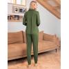 imageEkouaer Pajamas Set Long Sleeve Sleepwear Womens Button Down Nightwear Soft Pj Loungewear with PocketsArmy Green