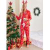 imageEkouaer Pajamas Set Long Sleeve Sleepwear Womens Button Down Nightwear Soft Pj Loungewear with PocketsChristmas Snowman