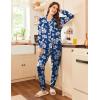 imageEkouaer Pajamas Set Long Sleeve Sleepwear Womens Button Down Nightwear Soft Pj Loungewear with PocketsFloral