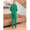 imageEkouaer Pajamas Set Long Sleeve Sleepwear Womens Button Down Nightwear Soft Pj Loungewear with PocketsGreen Christmas Print