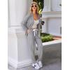 imageEkouaer Pajamas Set Long Sleeve Sleepwear Womens Button Down Nightwear Soft Pj Loungewear with PocketsLight Grey