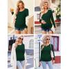 imageEkouaer Womens Maternity Shirts Long Sleeve 3 Packs Pregnancy Tee Top Tunic Blouse Casual Mama Clothes SXXL3pcs Black  Burgundy Red  Green