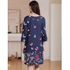 imageEkouaer Zipper Robes for Women 34 Sleeves Housecoat Soft Nightgowns Sleepwear Mumu House Dresses with Pockets S3XLColorful Butterfly