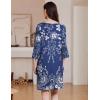 imageEkouaer Zipper Robes for Women 34 Sleeves Housecoat Soft Nightgowns Sleepwear Mumu House Dresses with Pockets S3XLEvening Blue Vines