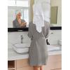 imageEkouaer Robes for Women Short Knit Bathrobe Lightweight Kimono Robe Knee Length Loungewear SXXLLight Grey