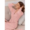 imageEkouaer Robes for Women Short Knit Bathrobe Lightweight Kimono Robe Knee Length Loungewear SXXLLight Pink