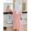 imageEkouaer Robes for Women Short Knit Bathrobe Lightweight Kimono Robe Knee Length Loungewear SXXLLight Pink