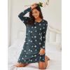 imageEkouaer Womens 2 Pack Sleepshirt Dress Comfortable Nightshirt Nightgown Long Sleeve Button Down SleepwearStar constellation