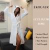 imageEkouaer Womens Robe Cute Animal Bathrobes Full Length Soft House Coat with Hood for Adult SXXLWhite Goat