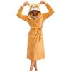 imageEkouaer Womens Robe Cute Animal Bathrobes Full Length Soft House Coat with Hood for Adult SXXLYellow Corgi