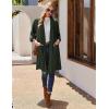 imageEkouaer Waffle Robes for Women Bathrobe Lightweight Knee Length 34 Sleeve Knit Bath Robes Female Loungewear with PocketsArmy Green