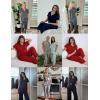 imageEkouaer Womens Pajama Sets Short Sleeve Sleepwear Button Up Pj Loungewear Top and Capri Pants with PocketsLight Grey