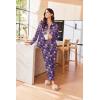 imageEkouaer Silk Pajamas for Women Satin Pajama Sets Button Down Lounge Sets Silky Pajama Long Pants Sleepwear with PocketsPurple Halloween