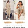 imageEkouaer Lounge Sets for Women 2 Piece Pjs Short Sleeve Pajamas Set Joggers Pants Sleepwear Soft Outfits SXXLKhaki