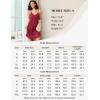 imageEkouaer Maternity Nursing Gown and Robe Set 2 Piece Waffle Breastfeeding Nightgown 3 in 1 Labor and Delivery Hospital GownDark Red