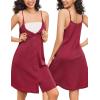 imageEkouaer Maternity Nursing Gown and Robe Set 2 Piece Waffle Breastfeeding Nightgown 3 in 1 Labor and Delivery Hospital GownDark Red