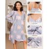 imageEkouaer Maternity Nursing Gown and Robe Set 2 Piece Waffle Breastfeeding Nightgown 3 in 1 Labor and Delivery Hospital GownPurple Floral