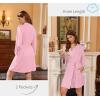 imageEkouaer Robes for Women Knee Length Kimono Bathrobe 34 Sleeve Sleep Robe Cozy Sleepwear with Pockets SXXLPink