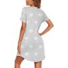 imageEkouaer Womens Nightgown Button Down Sleep Shirts Short Sleeve Nightshirt VNeck Sleepdress Soft SleepwerStars