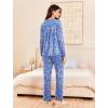 imageEkouaer Womens Pajama Sets 2 Piece Lounge Outfits Soft Long Sleeve Ladies Pjs Loungewear Top and Pants with Pocket SleepwearBluewihte Flower