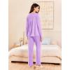 imageEkouaer Womens Pajama Sets 2 Piece Lounge Outfits Soft Long Sleeve Ladies Pjs Loungewear Top and Pants with Pocket SleepwearLilac