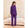 imageEkouaer Womens Pajama Sets 2 Piece Lounge Outfits Soft Long Sleeve Ladies Pjs Loungewear Top and Pants with Pocket SleepwearPurple