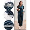 imageEkouaer Womens Velvet Pajamas Set Long Sleeve Button Up Sleepwear Soft 2 Piece Loungewear Pj SetPeacock Blue