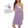 imageEkouaer Labor and Delivery Gown for Hospital 3 in 1 Nursing Dress Sleeveless Maternity Snap Button Breastfeeding NightgownLilac