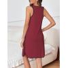 imageEkouaer Labor and Delivery Gown for Hospital 3 in 1 Nursing Dress Sleeveless Maternity Snap Button Breastfeeding NightgownWine Red