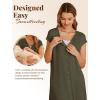 imageEkouaer LaborDeliveryHospital Gown Nursing Nightgown Maternity Sleepwear With Pockets Postpartum Gowns with Button SXXLArmy Green