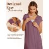 imageEkouaer LaborDeliveryHospital Gown Nursing Nightgown Maternity Sleepwear With Pockets Postpartum Gowns with Button SXXLMauve