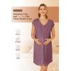 imageEkouaer LaborDeliveryHospital Gown Nursing Nightgown Maternity Sleepwear With Pockets Postpartum Gowns with Button SXXLMauve