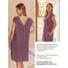 imageEkouaer LaborDeliveryHospital Gown Nursing Nightgown Maternity Sleepwear With Pockets Postpartum Gowns with Button SXXLMauve
