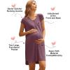 imageEkouaer LaborDeliveryHospital Gown Nursing Nightgown Maternity Sleepwear With Pockets Postpartum Gowns with Button SXXLMauve