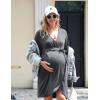 imageEkouaer Maternity Robe Nursing Robes for Hospital Labor Delivery V Neck Pregnancy Bathrobe Womens Postpartum NightgownGrey